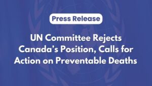 Communiqué de presse - L’ONU rejette la position du Canada sur le droit à la vie