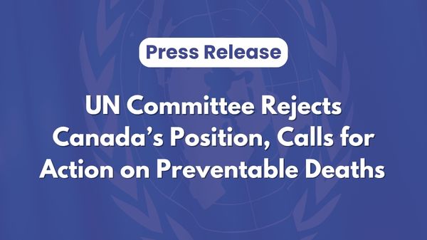 Communiqué de presse - L’ONU rejette la position du Canada sur le droit à la vie